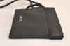 Authentic Christian Dior Shoulder Cross Coin Case Purse Leather Black CD 5648M