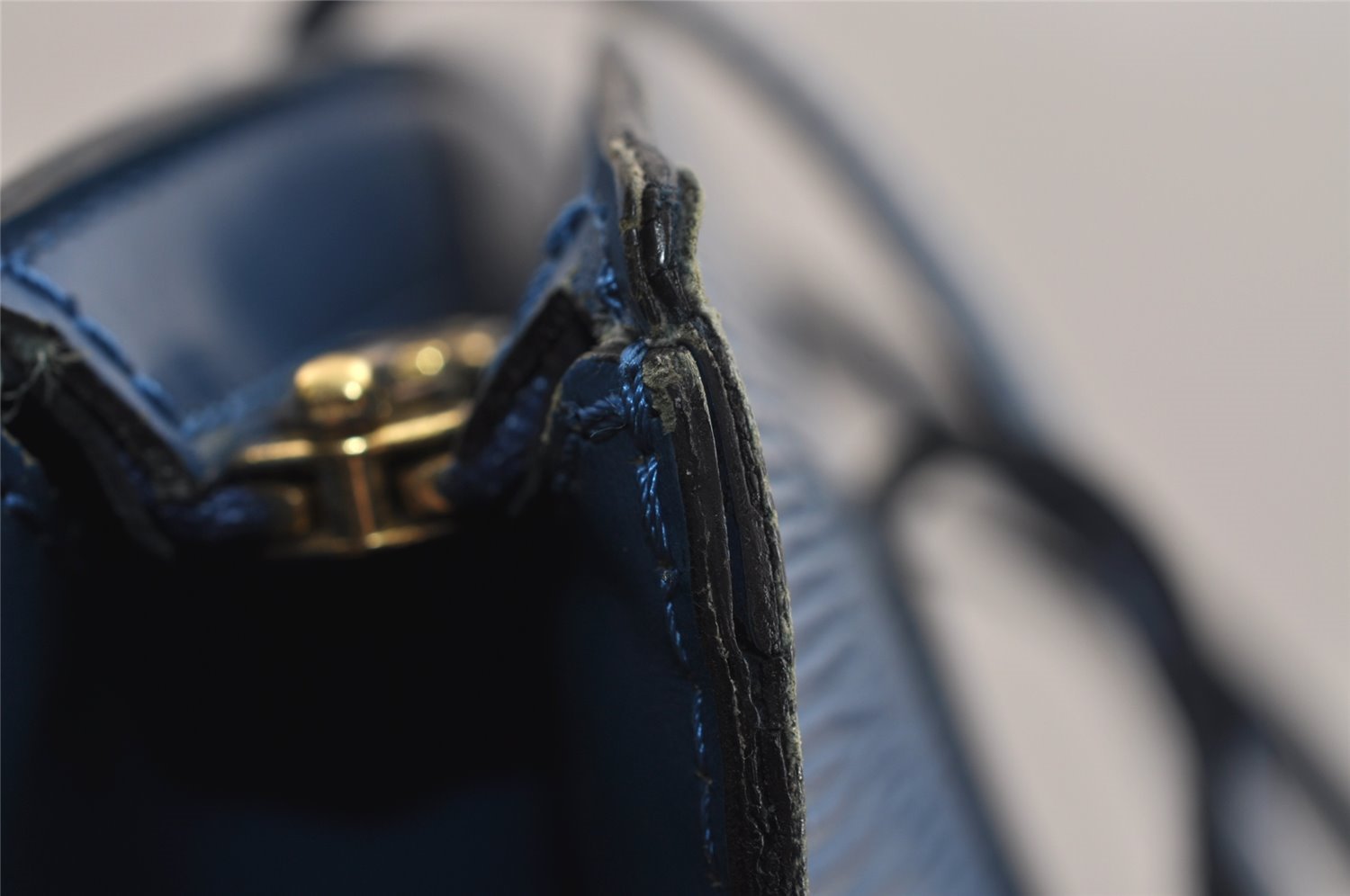 Auth Louis Vuitton Epi Saint Jacques Shopping Shoulder Bag Blue M52265 LV 5649J