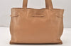 Authentic GUCCI Vintage Shoulder Tote Drawstring Bag Leather 01702 Beige 5649K