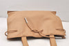 Authentic GUCCI Vintage Shoulder Tote Drawstring Bag Leather 01702 Beige 5649K