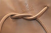 Authentic GUCCI Vintage Shoulder Tote Drawstring Bag Leather 01702 Beige 5649K
