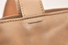 Authentic GUCCI Vintage Shoulder Tote Drawstring Bag Leather 01702 Beige 5649K