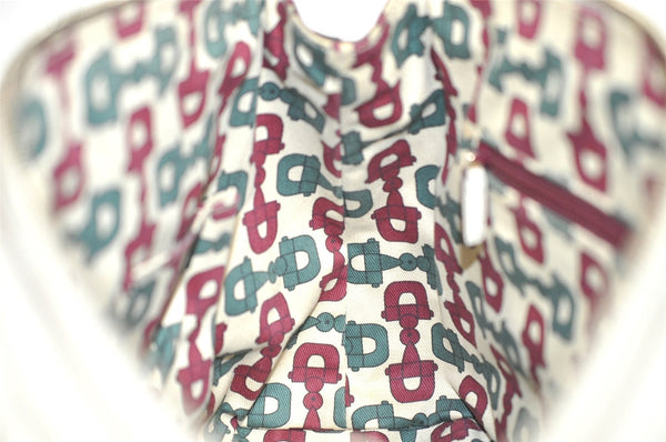 Authentic GUCCI Guccissima Princy Tote Bag GG Leather 177052 White 5651I