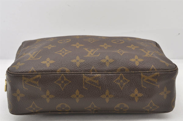 Auth Louis Vuitton Monogram Trousse Toilette 23 Clutch Hand Bag M47524 LV 5652K