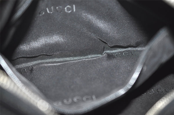 Authentic GUCCI Shoulder Bag Purse GG Canvas Leather 0013812 Black 5653I