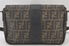 Authentic FENDI Zucca Shoulder Cross Body Bag Purse PVC Leather Brown 5653K