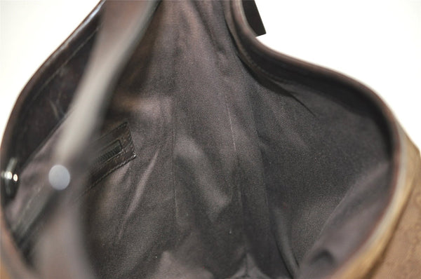 Authentic GUCCI Vintage Shoulder Tote Bag GG Canvas Leather 106242 Brown 5654I