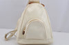 Authentic GUCCI Bamboo Shoulder Cross Body Bag Purse Enamel White Junk 5654J