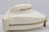 Authentic GUCCI Bamboo Shoulder Cross Body Bag Purse Enamel White Junk 5654J