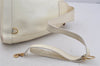 Authentic GUCCI Bamboo Shoulder Cross Body Bag Purse Enamel White Junk 5654J
