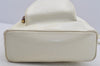 Authentic GUCCI Bamboo Shoulder Cross Body Bag Purse Enamel White Junk 5654J