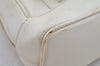 Authentic GUCCI Bamboo Shoulder Cross Body Bag Purse Enamel White Junk 5654J