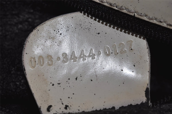 Authentic GUCCI Bamboo Shoulder Cross Body Bag Purse Enamel White Junk 5654J