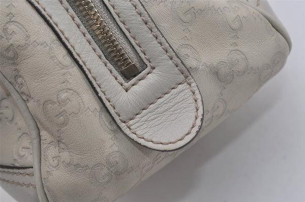 Authentic GUCCI Guccissima Princy GG Leather Shoulder Bag 161720 White 5655I