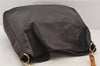 Authentic GUCCI Vintage Bamboo 2Way Shoulder Hand Bag Leather Brown Junk 5655K
