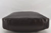 Authentic GUCCI Vintage Bamboo 2Way Shoulder Hand Bag Leather Brown Junk 5655K