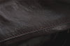 Authentic GUCCI Vintage Bamboo 2Way Shoulder Hand Bag Leather Brown Junk 5655K