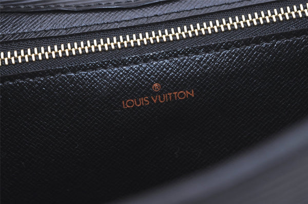 Authentic Louis Vuitton Epi Montaigne 27 Clutch Hand Bag Black M52652 LV 5656I