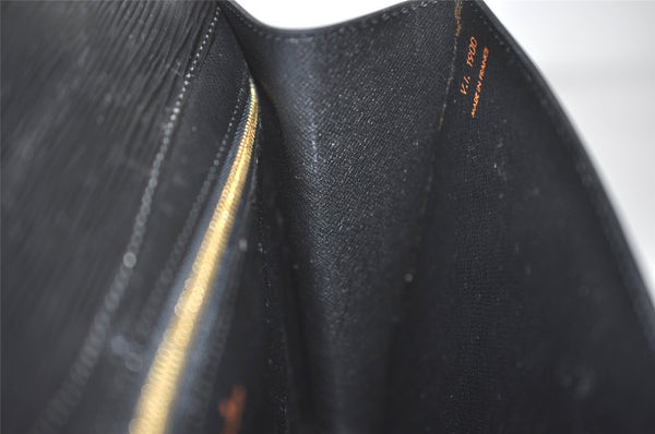 Authentic Louis Vuitton Epi Montaigne 27 Clutch Hand Bag Black M52652 LV 5656I