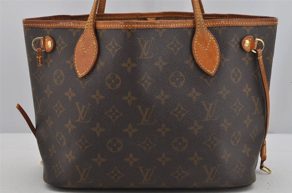 Authentic Louis Vuitton Monogram Neverfull PM Shoulder Tote Bag M40155 LV 5656J