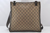 Authentic GUCCI Vintage Shoulder Cross Body Bag GG PVC Leather 92560 Brown 5656K