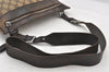 Authentic GUCCI Vintage Shoulder Cross Body Bag GG PVC Leather 92560 Brown 5656K
