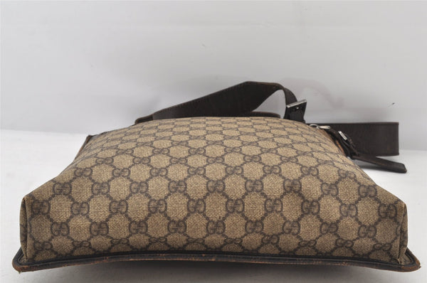 Authentic GUCCI Vintage Shoulder Cross Body Bag GG PVC Leather 92560 Brown 5656K