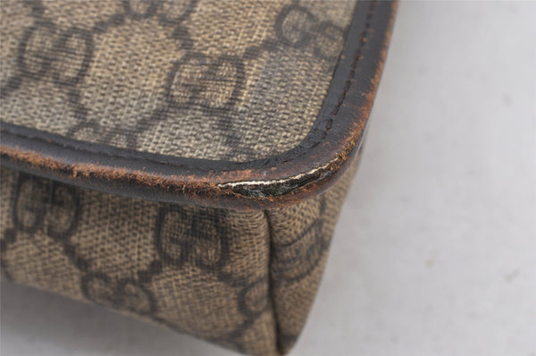 Authentic GUCCI Vintage Shoulder Cross Body Bag GG PVC Leather 92560 Brown 5656K