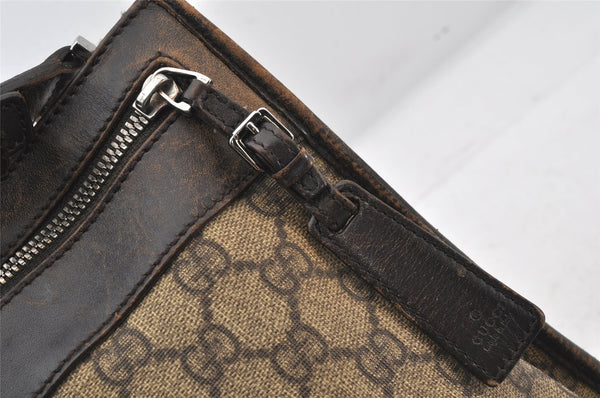 Authentic GUCCI Vintage Shoulder Cross Body Bag GG PVC Leather 92560 Brown 5656K