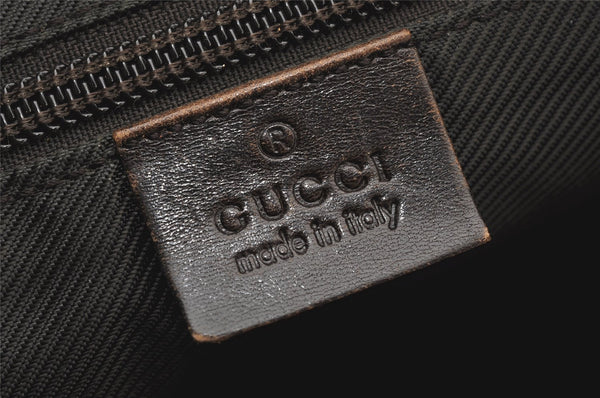 Authentic GUCCI Vintage Shoulder Cross Body Bag GG PVC Leather 92560 Brown 5656K