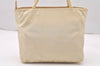 Authentic PRADA Vintage Nylon Tessuto Tote Hand Bag White Cream 5657K