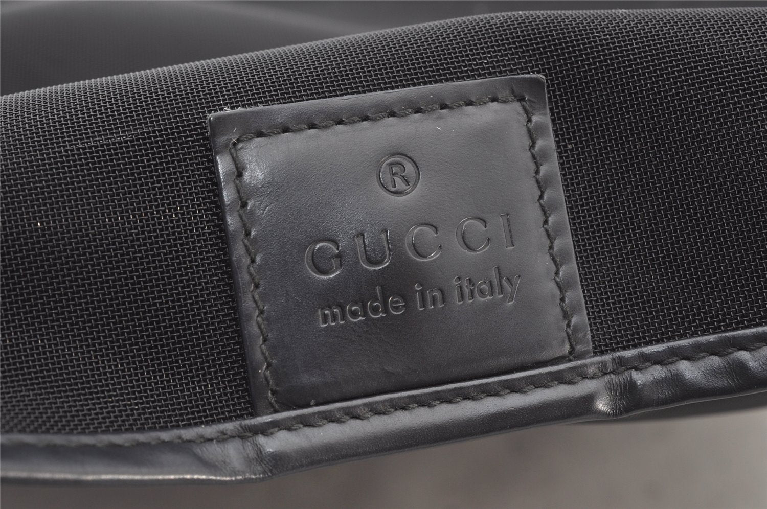 Authentic GUCCI Bamboo Shoulder Hand Bag Purse Mesh Leather 0015577 Black 5658K