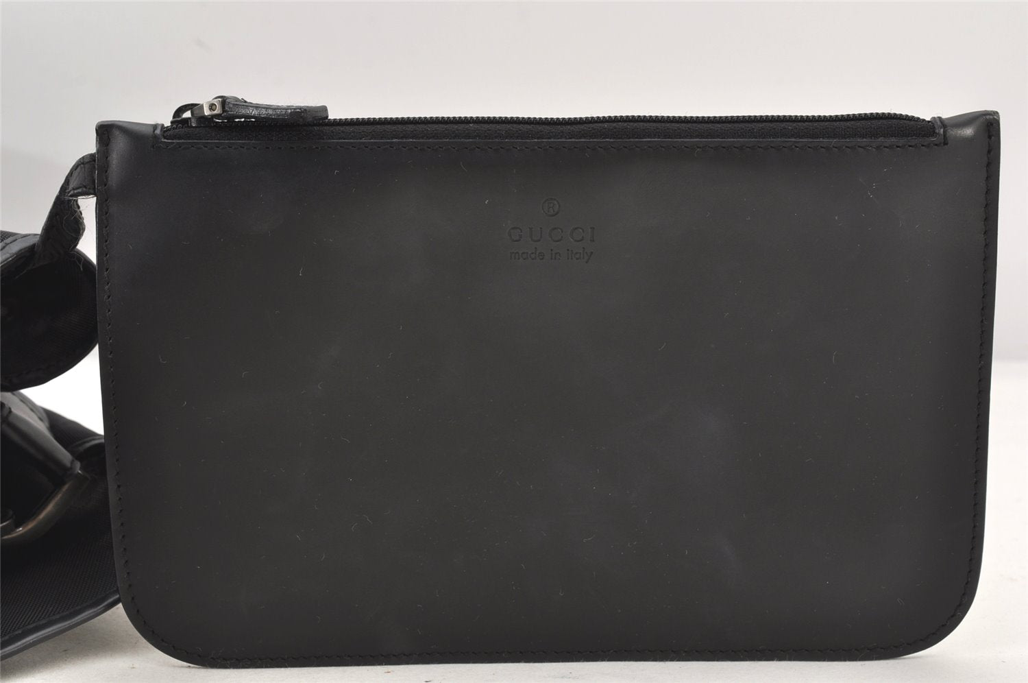 Authentic GUCCI Bamboo Shoulder Hand Bag Purse Mesh Leather 0015577 Black 5658K