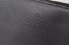 Authentic GUCCI Bamboo Shoulder Hand Bag Purse Mesh Leather 0015577 Black 5658K