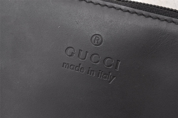 Authentic GUCCI Bamboo Shoulder Hand Bag Purse Mesh Leather 0015577 Black 5658K