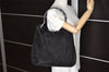 Authentic GUCCI Bamboo Shoulder Hand Bag Purse Mesh Leather 0015577 Black 5658K