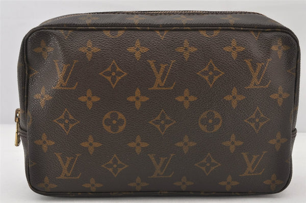 Auth Louis Vuitton Monogram Trousse Toilette 23 Clutch Hand Bag M47524 LV 5659K