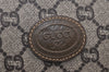 Authentic GUCCI Vintage GG Plus Clutch Hand Bag Purse PVC Leather Brown 5660K