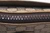 Authentic GUCCI Vintage GG Plus Clutch Hand Bag Purse PVC Leather Brown 5660K