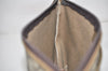 Authentic GUCCI Vintage GG Plus Clutch Hand Bag Purse PVC Leather Brown 5660K