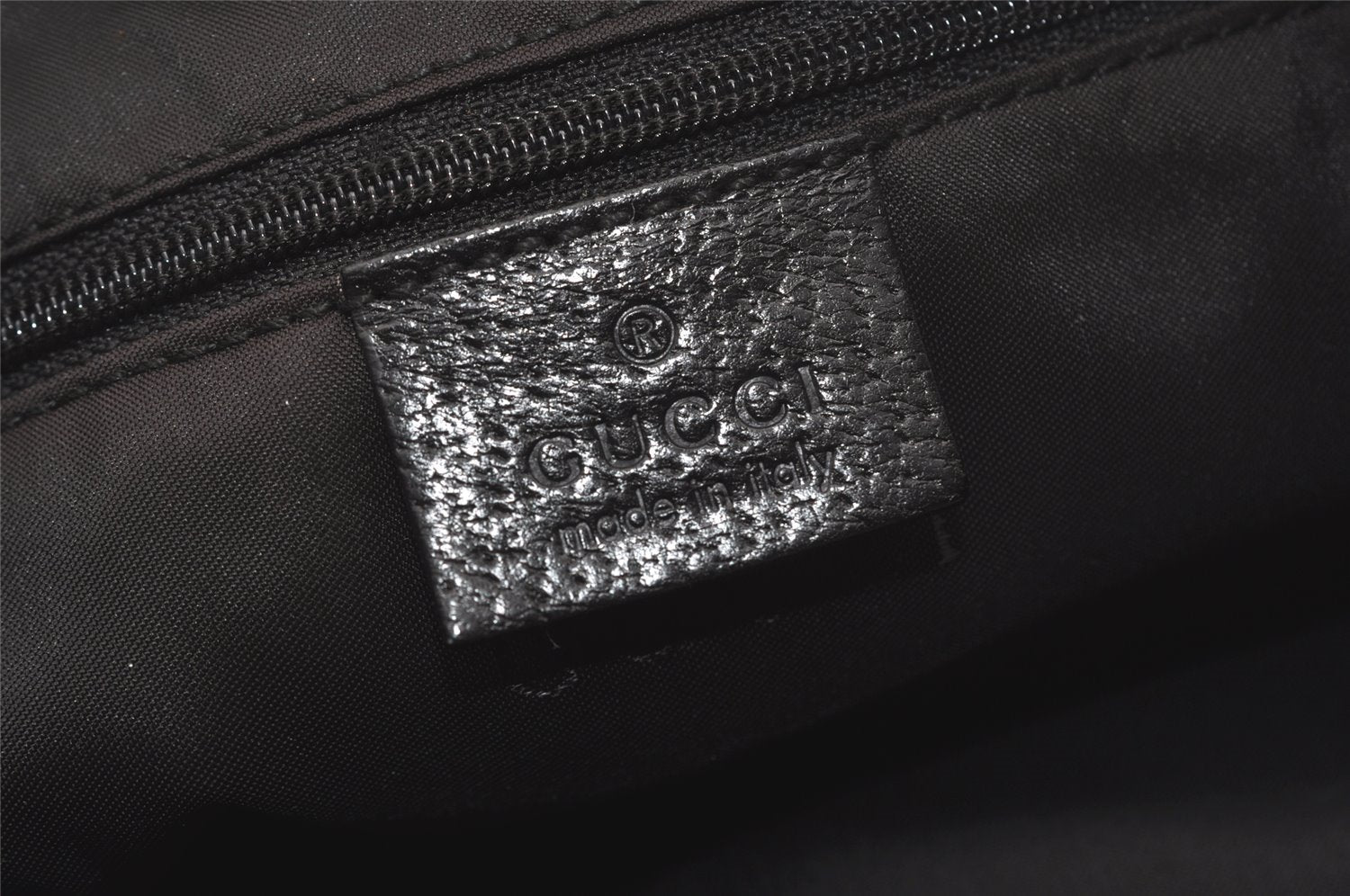 Authentic GUCCI Jackie Shoulder Hand Bag Purse Nylon Leather 0013306 Black 5661I