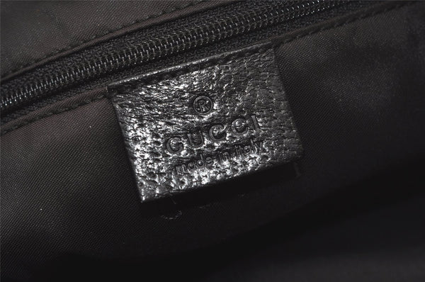 Authentic GUCCI Jackie Shoulder Hand Bag Purse Nylon Leather 0013306 Black 5661I