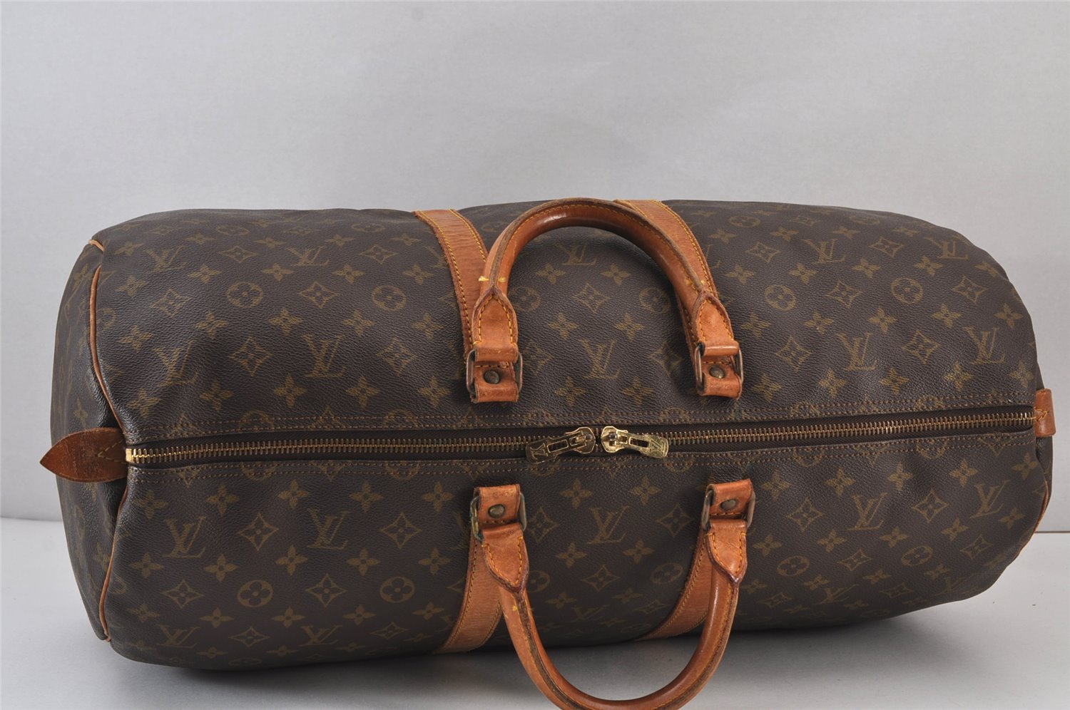 Authentic Louis Vuitton Monogram Keepall 55 Travel Boston Bag M41424 LV 5661J