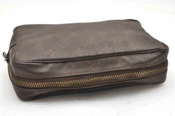 Auth Louis Vuitton Monogram Trousse Toilette 23 Clutch Hand Bag Old Model 5664K