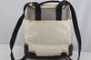 Authentic CHANEL Sports Line Nylon Leather CC Logo Backpack White Gray 5665J
