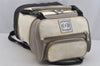 Authentic CHANEL Sports Line Nylon Leather CC Logo Backpack White Gray 5665J