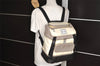 Authentic CHANEL Sports Line Nylon Leather CC Logo Backpack White Gray 5665J