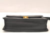 Authentic GUCCI Vintage Clutch Hand Bag Purse Leather Black 5665K