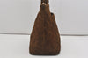 Authentic CHANEL Suede Medallion CoCo Mark Shoulder Tote Bag Brown 5666I