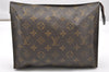 Auth Louis Vuitton Monogram Poche Toilette 26 Cosmetics Pouch Old Model LV 5666K